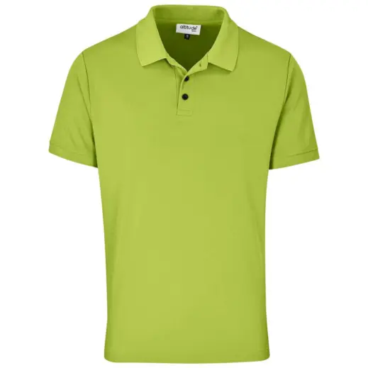 Mens Virtue Golf Shirt Lime Front